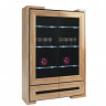 CORINO 2DS2SZ Glass-Fronted Cabinet MEBIN (Natural Oak / Black)