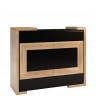 CORINO 2DS2SZ Сocktail Cabinet MEBIN (Natural Oak / Black)