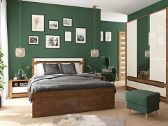 LOZ/160/B RUSO BRW King Size Lift Up Storage Bed