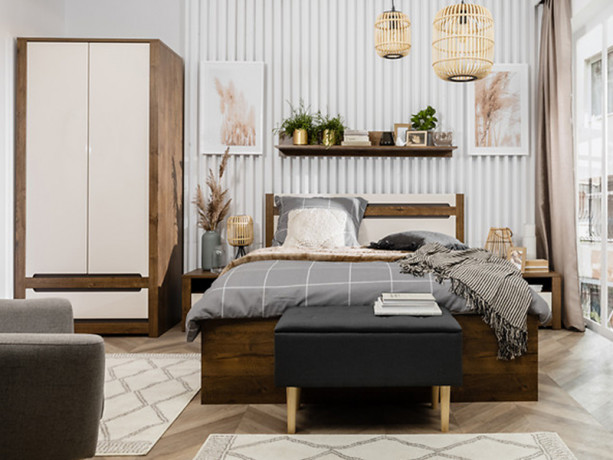 LOZ/160/B RUSO BRW King Size Lift Up Storage Bed