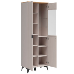 REG1D1W_A VELTON BRW Glass-Fronted Cabinet