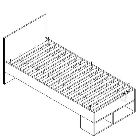 LOZ/90 WESKER BRW Bed