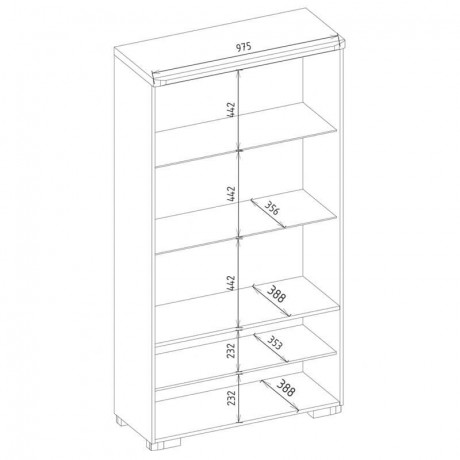 RIVA MEBIN Dual Glass-Fronted Cabinet