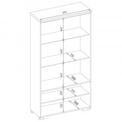 RIVA MEBIN Dual Glass-Fronted Cabinet