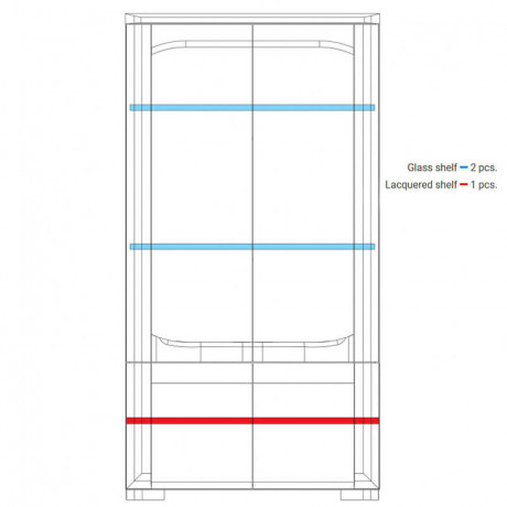 RIVA MEBIN Dual Glass-Fronted Cabinet
