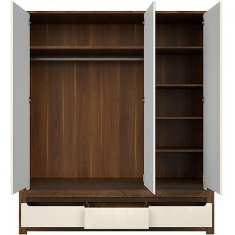 SZF2D1M3S RUSO BRW Mirrored Wardrobe