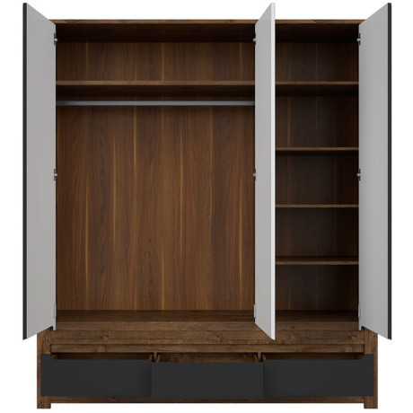 SZF2D1M3S RUSO BRW Mirrored Wardrobe