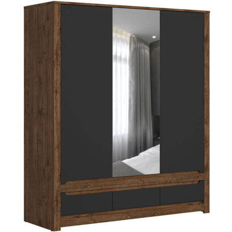 SZF2D1M3S RUSO BRW Mirrored Wardrobe