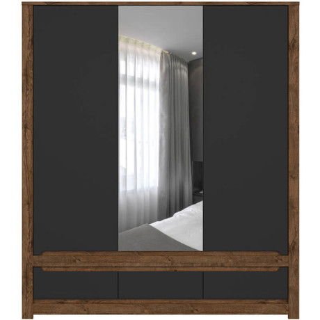 SZF2D1M3S RUSO BRW Mirrored Wardrobe