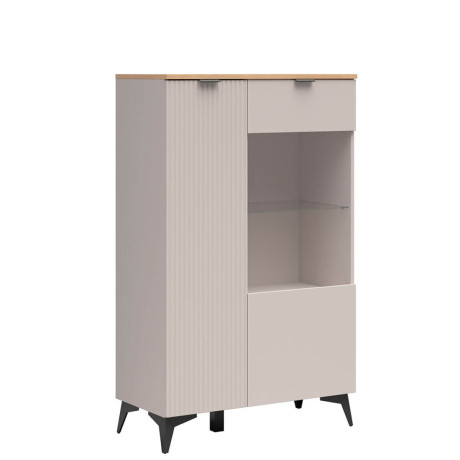 REG1D1W_B VELTON BRW Glass-Fronted Cabinet