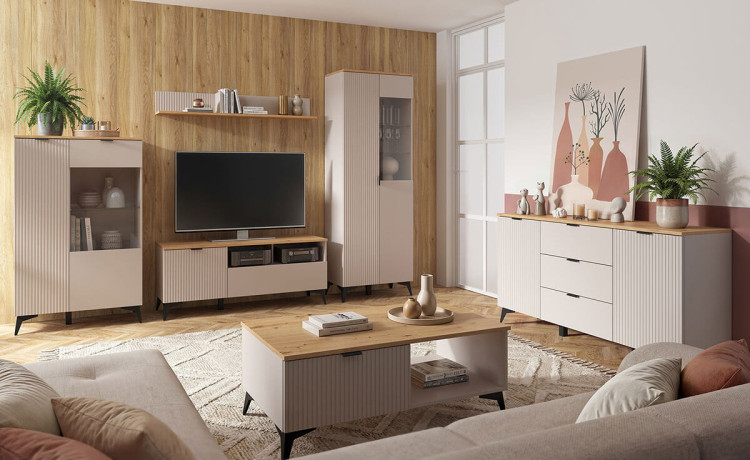 REG1D1W_B VELTON BRW Glass-Fronted Cabinet