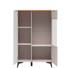 REG1D1W_B VELTON BRW Glass-Fronted Cabinet