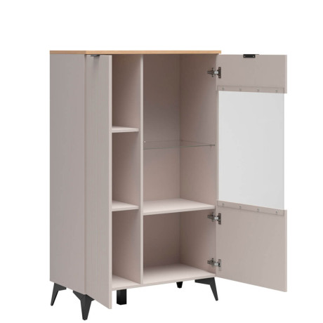 REG1D1W_B VELTON BRW Glass-Fronted Cabinet