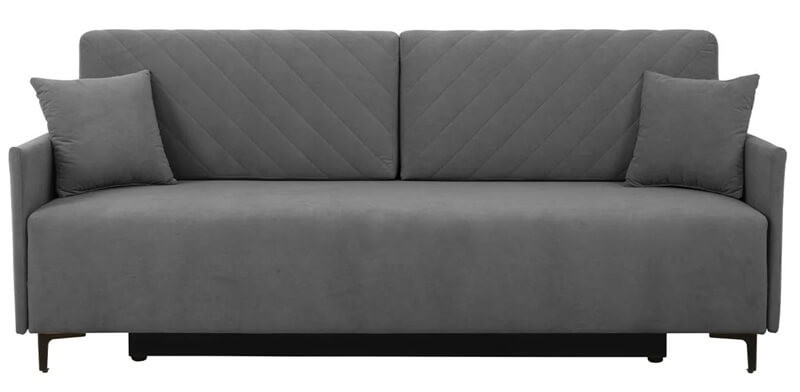LOGAN LUX 3DL BRW 3 Seater Sofa Bed Grey