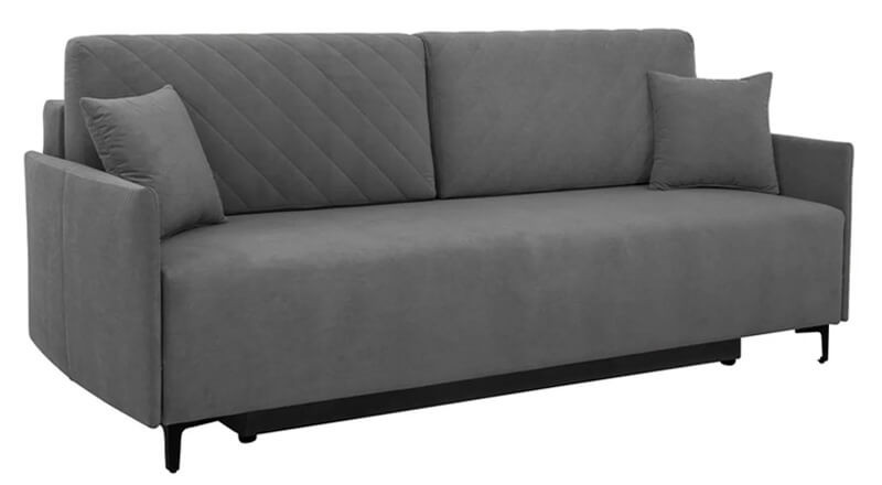 LOGAN LUX 3DL BRW 3 Seater Sofa Bed Grey