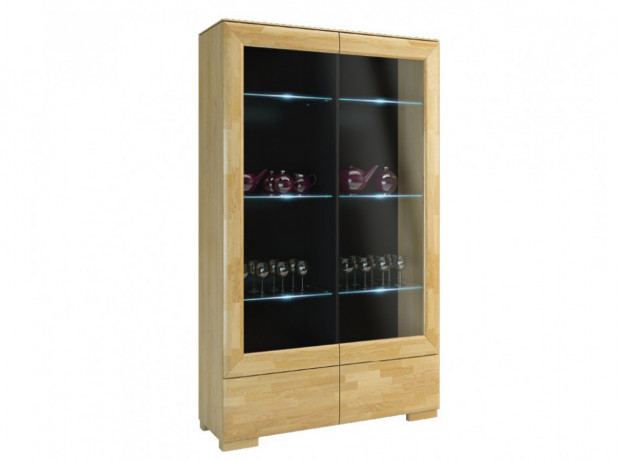 ROSSANO 2DS2D Glass-Fronted Cabinet MEBIN