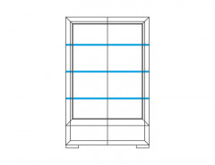 ROSSANO 2DS2D Glass-Fronted Cabinet MEBIN