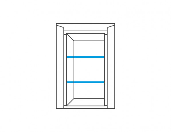 SEMPRE 1DS Left Wall Glass-Fronted Cabinet MEBIN