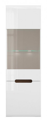 REG1W1D/19/6 AZTECA TRIO BRW Glass-Fronted Cabinet