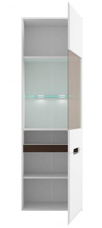 REG1W1D/19/6 AZTECA TRIO BRW Glass-Fronted Cabinet
