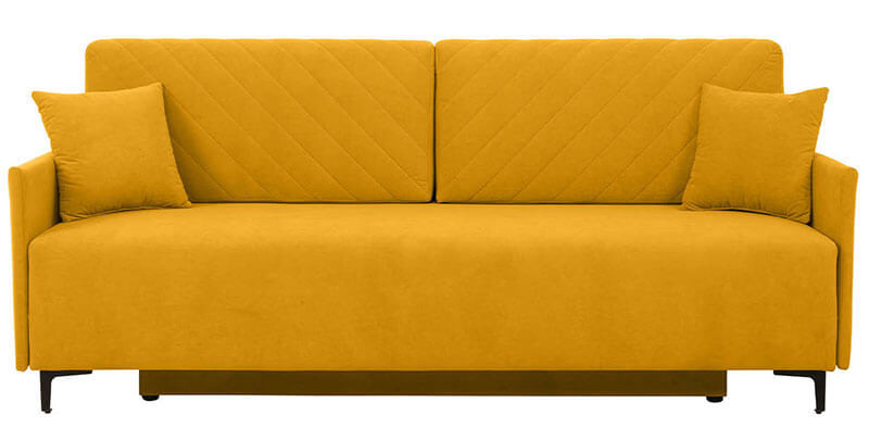 LOGAN LUX 3DL BRW 3 Seater Sofa Bed Yellow