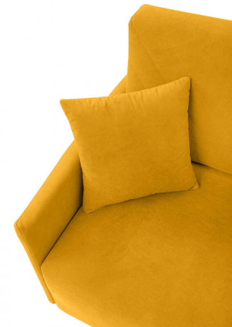 LOGAN LUX 3DL BRW 3 Seater Sofa Bed Yellow