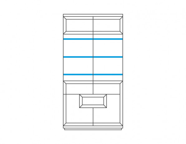 VERANO Dual Glass-Fronted Cabinet MEBIN