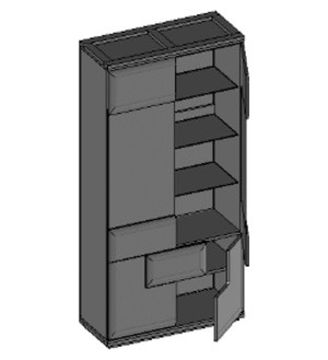 VERANO Dual Glass-Fronted Cabinet MEBIN