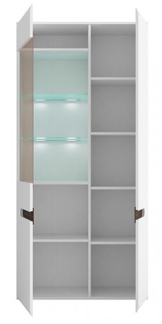 REG1W1D/19/9 AZTECA TRIO BRW Glass-Fronted Cabinet