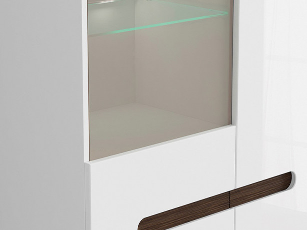 REG1W1D/19/9 AZTECA TRIO BRW Glass-Fronted Cabinet