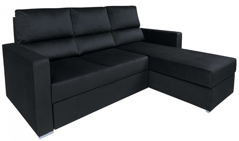 MORANT 2F BRW Corner Sofa Bed Black