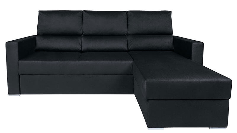 MORANT 2F BRW Corner Sofa Bed Black