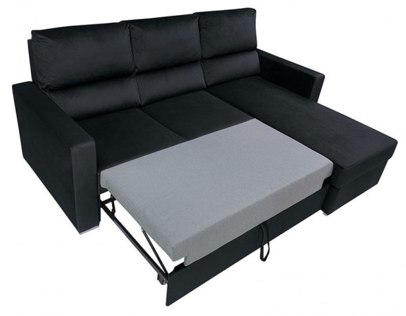 MORANT 2F BRW Corner Sofa Bed Black