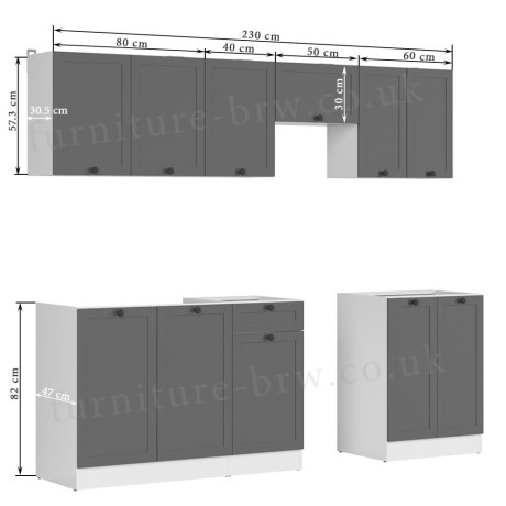 JUNONA LINE 230 BBL Kitchen Set Graphite