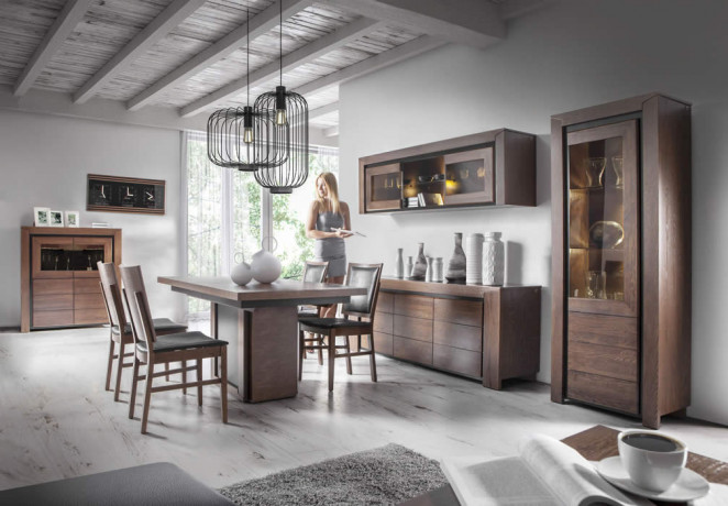 SEMPRE 2DS Wide Wall Glass-Fronted Cabinet MEBIN