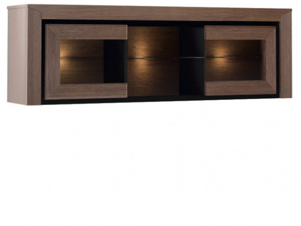 SEMPRE 2DS Wide Wall Glass-Fronted Cabinet MEBIN