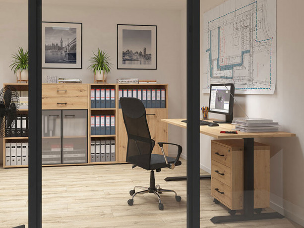 BIU/140/70/A SPACE OFFICE BRW Desk