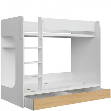 LOZ1S/90P NANDU BRW Bunk Bed with Storage