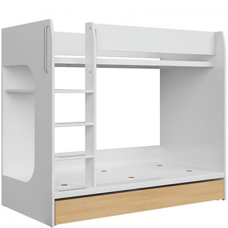 LOZ1S/90P NANDU BRW Bunk Bed with Storage