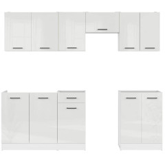 JUNONA LINE 230 BBL Kitchen Set White Gloss
