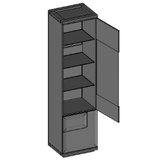VERANO Right Glass-Fronted Cabinet MEBIN