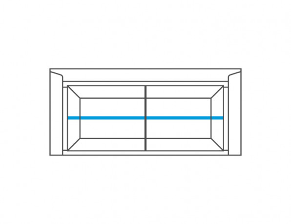 SEMPRE 2DS Wall Glass-Fronted Cabinet MEBIN