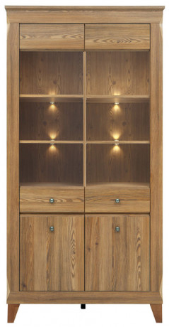 REG2W2D BERGEN BRW Glass-Fronted Cabinet
