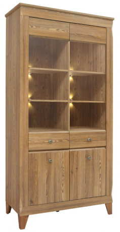 REG2W2D BERGEN BRW Glass-Fronted Cabinet