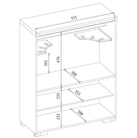 RIVA MEBIN Cabinet with Drink Section