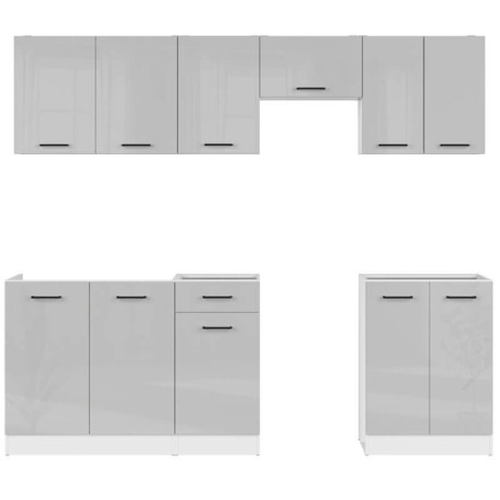 JUNONA LINE 230 BBL Kitchen Set Grey Gloss