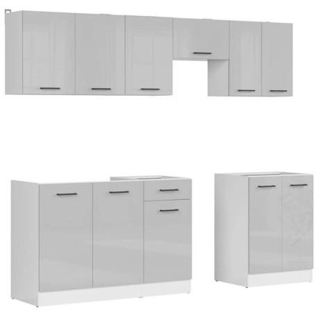 JUNONA LINE 230 BBL Kitchen Set Grey Gloss