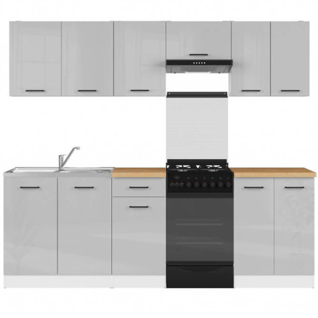 JUNONA LINE 230 BBL Kitchen Set Grey Gloss