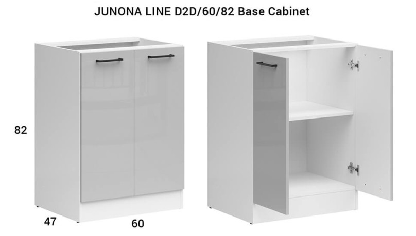 JUNONA LINE 230 BBL Kitchen Set Grey Gloss