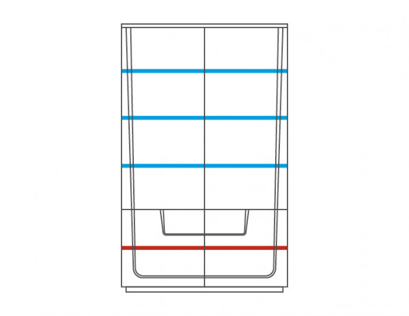 MAGANDA Double Glass-Fronted Cabinet MEBIN
